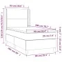 Box spring bed with dark gray fabric mattress 90x200 cm by , Beds and slatted bases - Ref: Foro24-3131322, Price: 348,33 €, D...