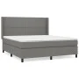 Box spring bed with dark gray fabric mattress 160x200 cm by , Beds and slatted bases - Ref: Foro24-3131362, Price: 552,35 €, ...