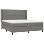 Box spring bed with dark gray fabric mattress 160x200 cm by , Beds and slatted bases - Ref: Foro24-3131362, Price: 552,35 €, ...