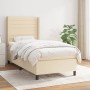 Box spring bed with cream fabric mattress 80x200 cm by , Beds and slatted bases - Ref: Foro24-3131470, Price: 340,23 €, Disco...