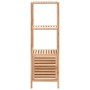 Mueble de almacenaje baño madera maciza nogal 39,5x35,5x123 cm