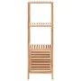 Mueble de almacenaje baño madera maciza nogal 39,5x35,5x123 cm de vidaXL, Taquillas y armarios de almacenamiento - Ref: Foro2...