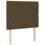 Box spring bed with dark brown fabric mattress 100x200 cm by , Beds and slatted bases - Ref: Foro24-3131652, Price: 394,31 €,...