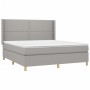 Boxspringbett mit hellgrauer Stoffmatratze 160x200 cm von , Betten und Lattenroste - Ref: Foro24-3131921, Preis: 538,09 €, Ra...