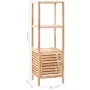 Mueble de almacenaje baño madera maciza nogal 39,5x35,5x123 cm de vidaXL, Taquillas y armarios de almacenamiento - Ref: Foro2...