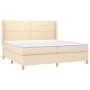 Boxspringbett mit cremefarbener Stoffmatratze 200x200 cm von , Betten und Lattenroste - Ref: Foro24-3131942, Preis: 594,85 €,...