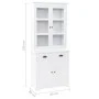Welsh sideboard with 4 doors MDF and pine wood 80x40x180 cm by vidaXL, Lockers and storage cabinets - Ref: Foro24-245755, Pri...