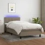 Cama box spring colchón y luces LED tela gris taupe 90x190 cm de , Camas y somieres - Ref: Foro24-3133281, Precio: 312,81 €, ...