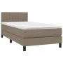 Cama box spring colchón y luces LED tela gris taupe 90x190 cm de , Camas y somieres - Ref: Foro24-3133281, Precio: 312,81 €, ...