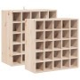 Estante de Vino 2 pcs Natural 56 x 25 x 56 cm en Armarios para vino y licores | Comprar online en Foro24
