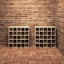 Estante de Vino 2 pcs Natural 56 x 25 x 56 cm en Armarios para vino y licores | Comprar online en Foro24