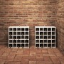 Estante de Vino 2 pcs 56 x 25 x 56 cm Madera de pino macizo en Armarios para vino y licores | Comprar online en Foro24