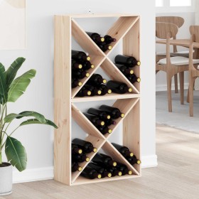 Estante de Vino 2 pcs Natural 62 x 25 x 62 cm en Armarios para vino y licores | Comprar online en Foro24