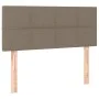 Box spring bed with LED mattress taupe gray fabric 90x190 cm by , Beds and slatted bases - Ref: Foro24-3133681, Price: 321,46...