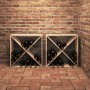 Estante de Vino 2 pcs Natural 62 x 25 x 62 cm en Armarios para vino y licores | Comprar online en Foro24