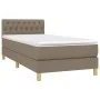 Box spring bed with LED mattress taupe gray fabric 80x200 cm by , Beds and slatted bases - Ref: Foro24-3133913, Price: 310,95...
