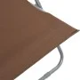 Folding beach chairs, 2 units, steel and brown oxford fabric by vidaXL, Garden chairs - Ref: Foro24-44362, Price: 68,43 €, Di...