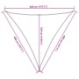 Toldo de vela verde oscuro HDPE 160 g/m² 4x4x4 m