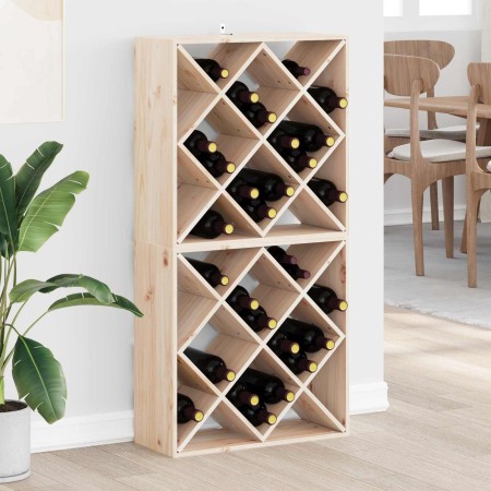 Estante de Vino 2 pcs Natural 62 x 25 x 62 cm en Armarios para vino y licores | Comprar online en Foro24