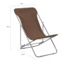 Folding beach chairs, 2 units, steel and brown oxford fabric by vidaXL, Garden chairs - Ref: Foro24-44362, Price: 68,43 €, Di...