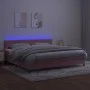 Boxspringbett mit Matratze und LED-Rosa-Samt 200x200 cm von , Betten und Lattenroste - Ref: Foro24-3134368, Preis: 513,54 €, ...
