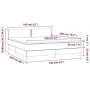 Box spring bed with mattress and LED pink velvet 160x200 cm by , Beds and slatted bases - Ref: Foro24-3134356, Price: 442,90 ...