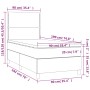 Boxspringbett mit Matratze und LED-Leuchten taupegrauer Stoff 90x190 cm von , Betten und Lattenroste - Ref: Foro24-3134761, P...