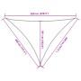 Toldo de vela verde oscuro HDPE 160 g/m² 4x4x5,8 m