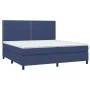 Cama box spring colchón y luces LED tela azul 200x200 cm de , Camas y somieres - Ref: Foro24-3134827, Precio: 654,82 €, Descu...