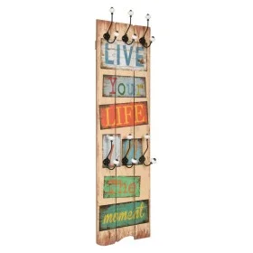 LIVE LIFE wall coat rack with 6 hooks 120x40 cm by vidaXL, Hat and coat racks - Ref: Foro24-245849, Price: 70,28 €, Discount: %