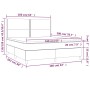 Cama box spring colchón y luces LED tela gris claro 160x200 cm de , Camas y somieres - Ref: Foro24-3135365, Precio: 529,42 €,...