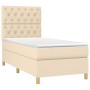 Box spring bed mattress and LED lights cream fabric 80x200 cm by , Beds and slatted bases - Ref: Foro24-3135634, Price: 350,8...