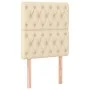 Box spring bed mattress and LED lights cream fabric 80x200 cm by , Beds and slatted bases - Ref: Foro24-3135634, Price: 366,9...