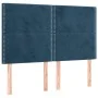 Box spring bed with mattress and LED dark blue velvet 140x200 cm by , Beds and slatted bases - Ref: Foro24-3136069, Price: 48...