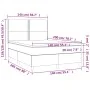 Box spring bed with mattress and LED dark blue velvet 140x200 cm by , Beds and slatted bases - Ref: Foro24-3136069, Price: 48...
