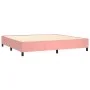 Box spring bed with mattress and LED pink velvet 200x200 cm by , Beds and slatted bases - Ref: Foro24-3136088, Price: 574,90 ...