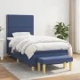 Cama box spring con colchón tela azul 90x200 cm de , Camas y somieres - Ref: Foro24-3137051, Precio: 364,39 €, Descuento: %