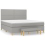 Boxspringbett mit hellgrauer Stoffmatratze 180x200 cm von , Betten und Lattenroste - Ref: Foro24-3137093, Preis: 632,93 €, Ra...