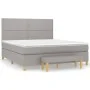 Boxspringbett mit hellgrauer Stoffmatratze 160x200 cm von , Betten und Lattenroste - Ref: Foro24-3137085, Preis: 552,52 €, Ra...