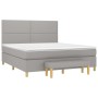 Boxspringbett mit hellgrauer Stoffmatratze 160x200 cm von , Betten und Lattenroste - Ref: Foro24-3137085, Preis: 564,57 €, Ra...