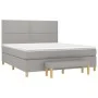 Boxspringbett mit hellgrauer Stoffmatratze 160x200 cm von , Betten und Lattenroste - Ref: Foro24-3137085, Preis: 552,52 €, Ra...