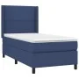 Box spring bed mattress and LED lights blue fabric 90x200 cm by , Beds and slatted bases - Ref: Foro24-3138211, Price: 342,65...