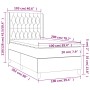 Box spring bed mattress LED lights dark brown fabric 100x200cm by , Beds and slatted bases - Ref: Foro24-3138536, Price: 398,...
