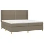 Box spring bed with mattress and LED lights taupe gray fabric 200x200 cm by , Beds and slatted bases - Ref: Foro24-3138825, P...