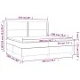 Box spring bed with mattress and LED lights taupe gray fabric 200x200 cm by , Beds and slatted bases - Ref: Foro24-3138825, P...