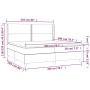 Box spring bed mattress and LED lights blue fabric 200x200 cm by , Beds and slatted bases - Ref: Foro24-3138827, Price: 646,4...