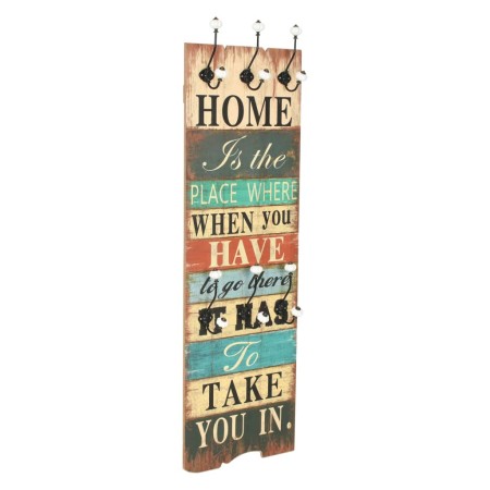 HOME IS Wandgarderobe mit 6 Haken 120x40 cm von vidaXL, Hut- und Garderobenständer - Ref: Foro24-245848, Preis: 61,29 €, Raba...