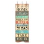 Wall-mounted coat rack HOME IS with 6 hooks 120x40 cm by vidaXL, Hat and coat racks - Ref: Foro24-245848, Price: 61,29 €, Dis...