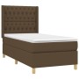 Box spring bed mattress LED lights dark brown fabric 100x200cm by , Beds and slatted bases - Ref: Foro24-3139096, Price: 385,...