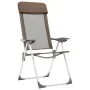 Folding camping chairs 2 units brown aluminum by vidaXL, camping furniture - Ref: Foro24-44310, Price: 132,28 €, Discount: %